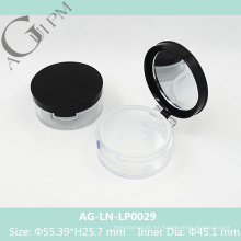 AG-LN-LP0029 caso de polvo suelto transparente tapa tapa con espejo